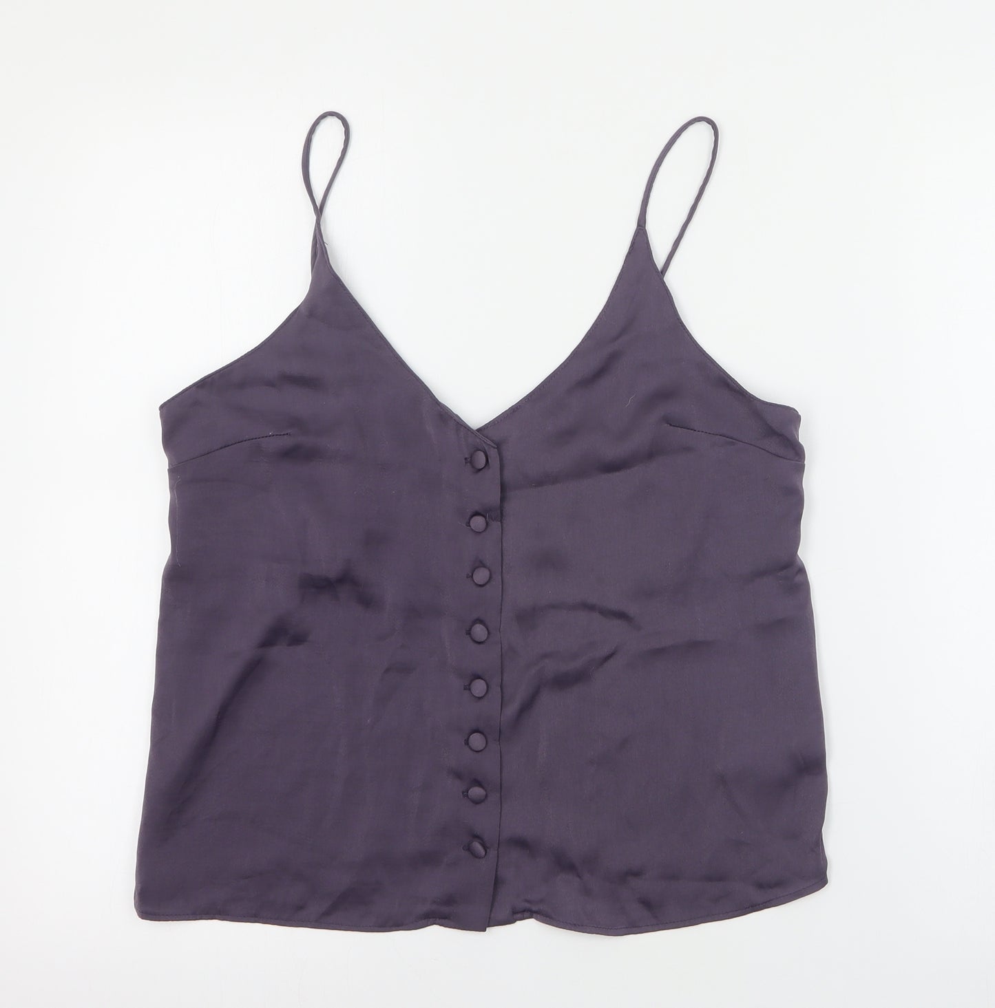 Topshop Womens Purple  Polyester Camisole Tank Size 10 V-Neck