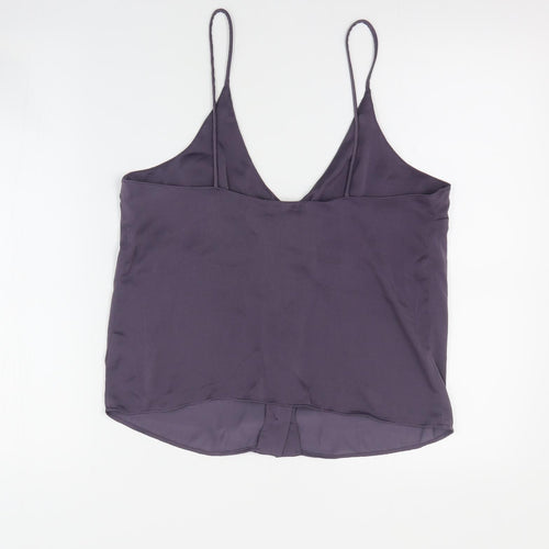 Topshop Womens Purple  Polyester Camisole Tank Size 10 V-Neck
