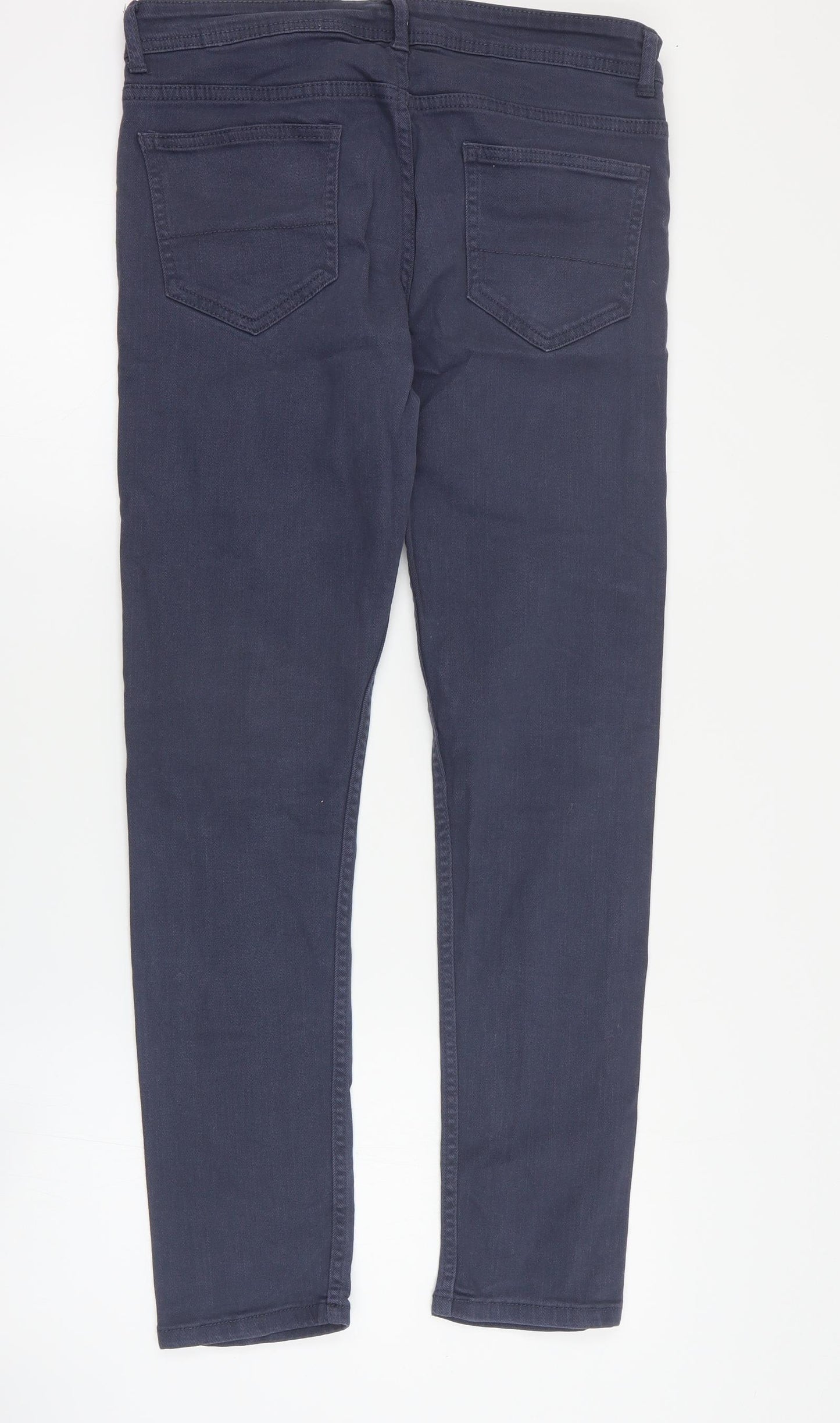Primark Mens Blue  Cotton Skinny Jeans Size 30 in L30 in Regular Zip