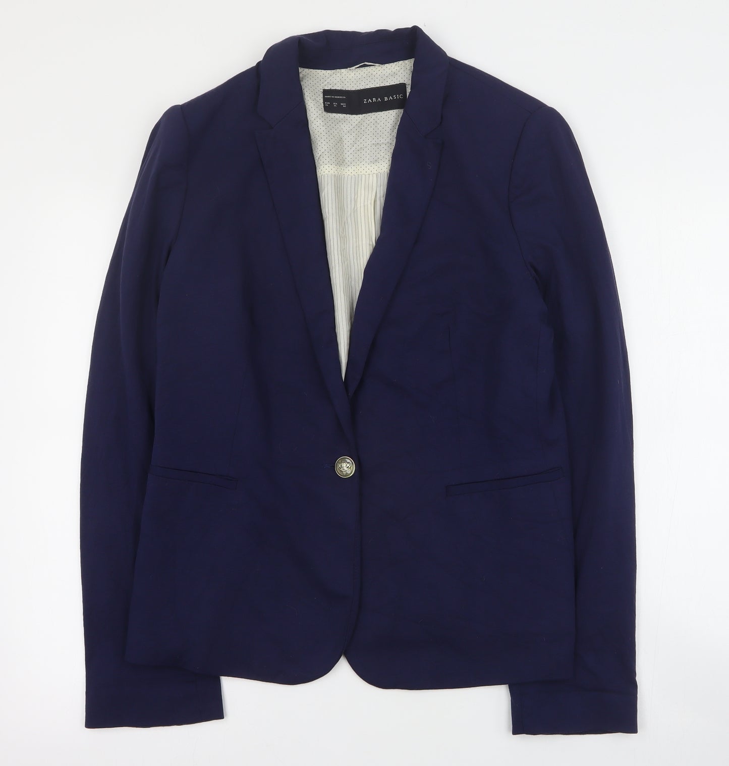 Zara Womens Blue   Jacket Blazer Size XL  Button