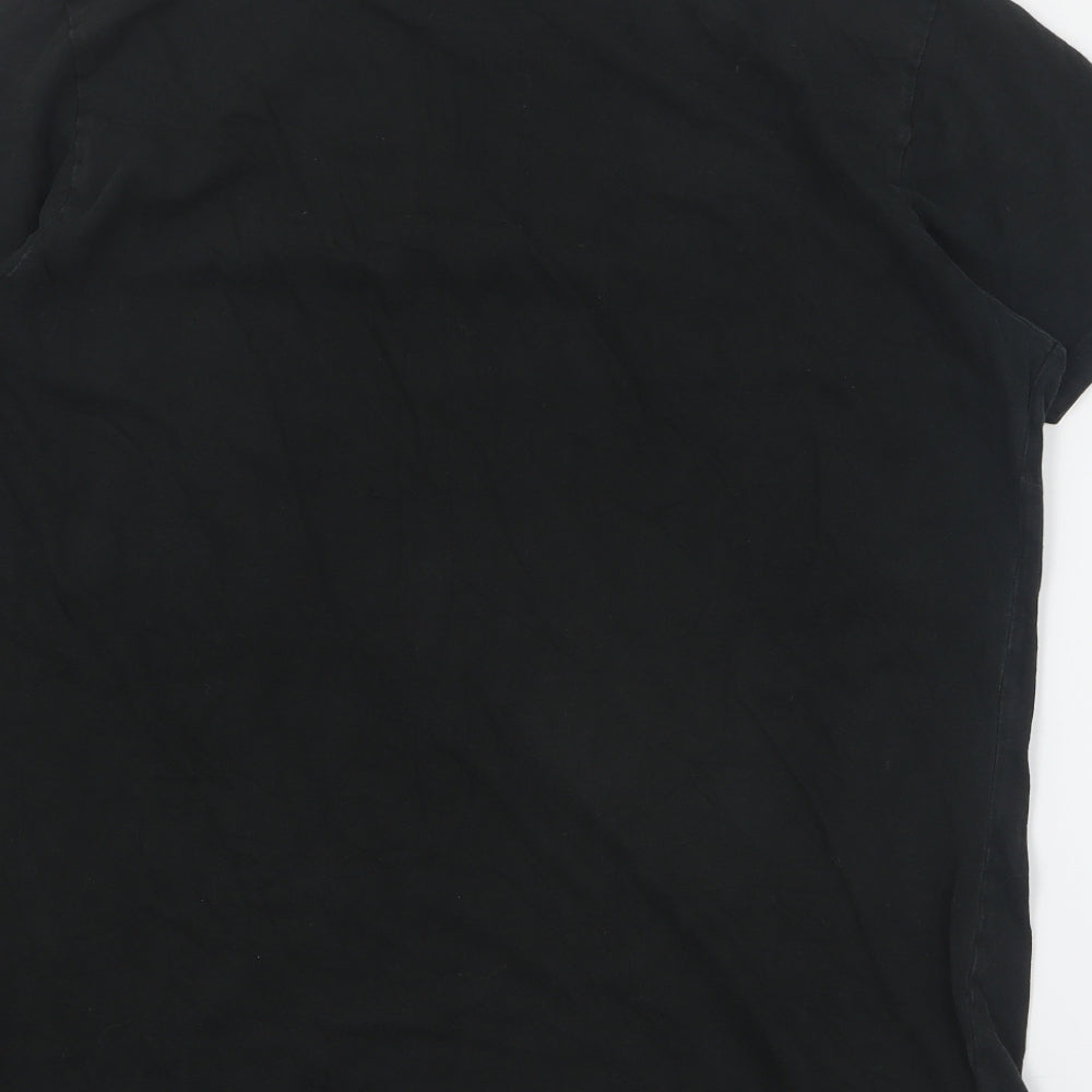 Primark Mens Black  Cotton  T-Shirt Size L Crew Neck  - Amsterdam