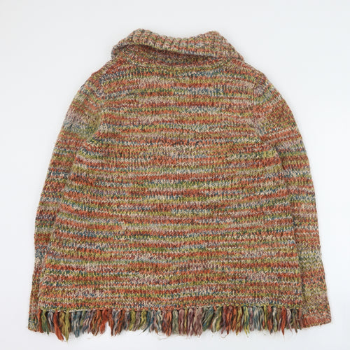 Marks and Spencer Womens Multicoloured Collared  Acrylic Cardigan Jumper Size XL