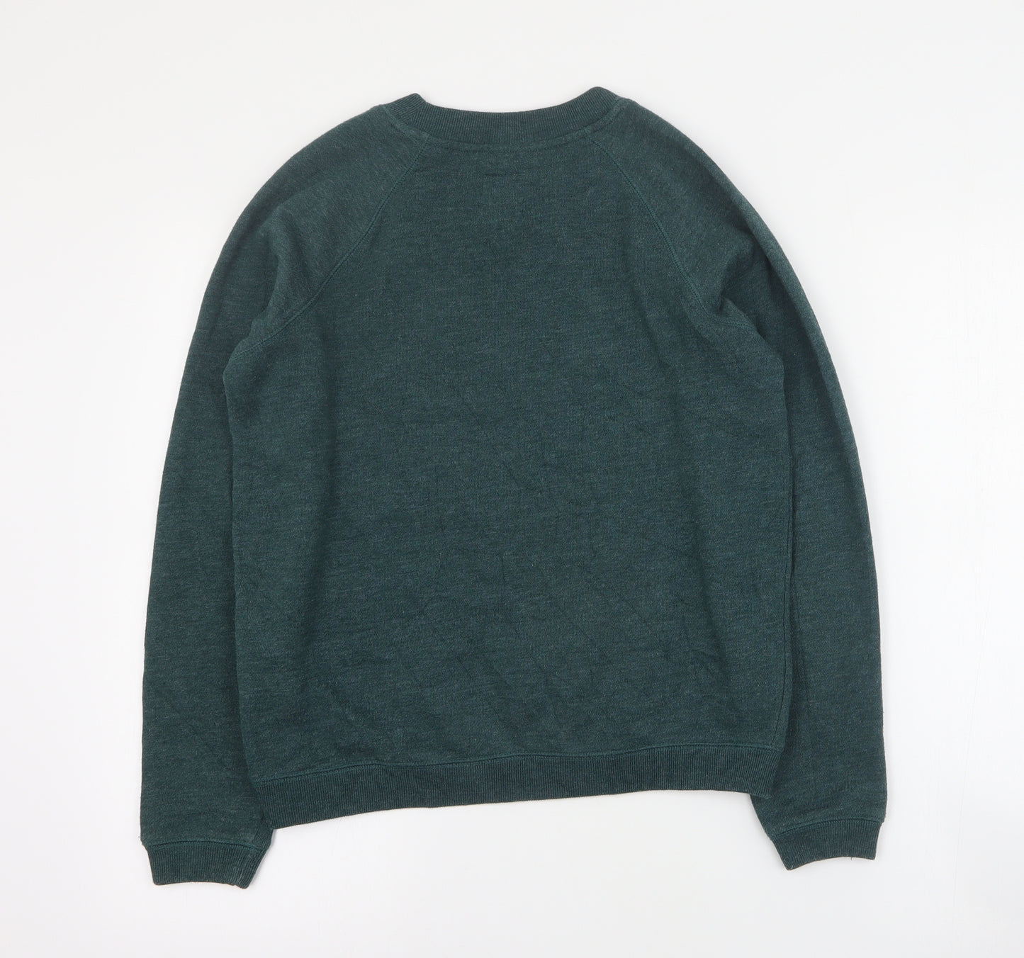 Jack Wills Womens Green  Cotton Pullover Sweatshirt Size 8  Pullover