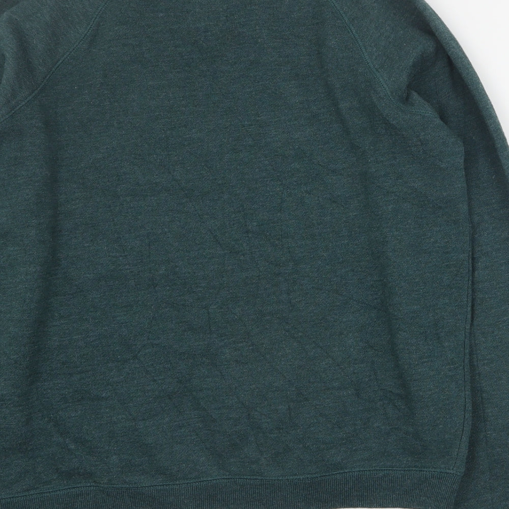 Jack Wills Womens Green  Cotton Pullover Sweatshirt Size 8  Pullover
