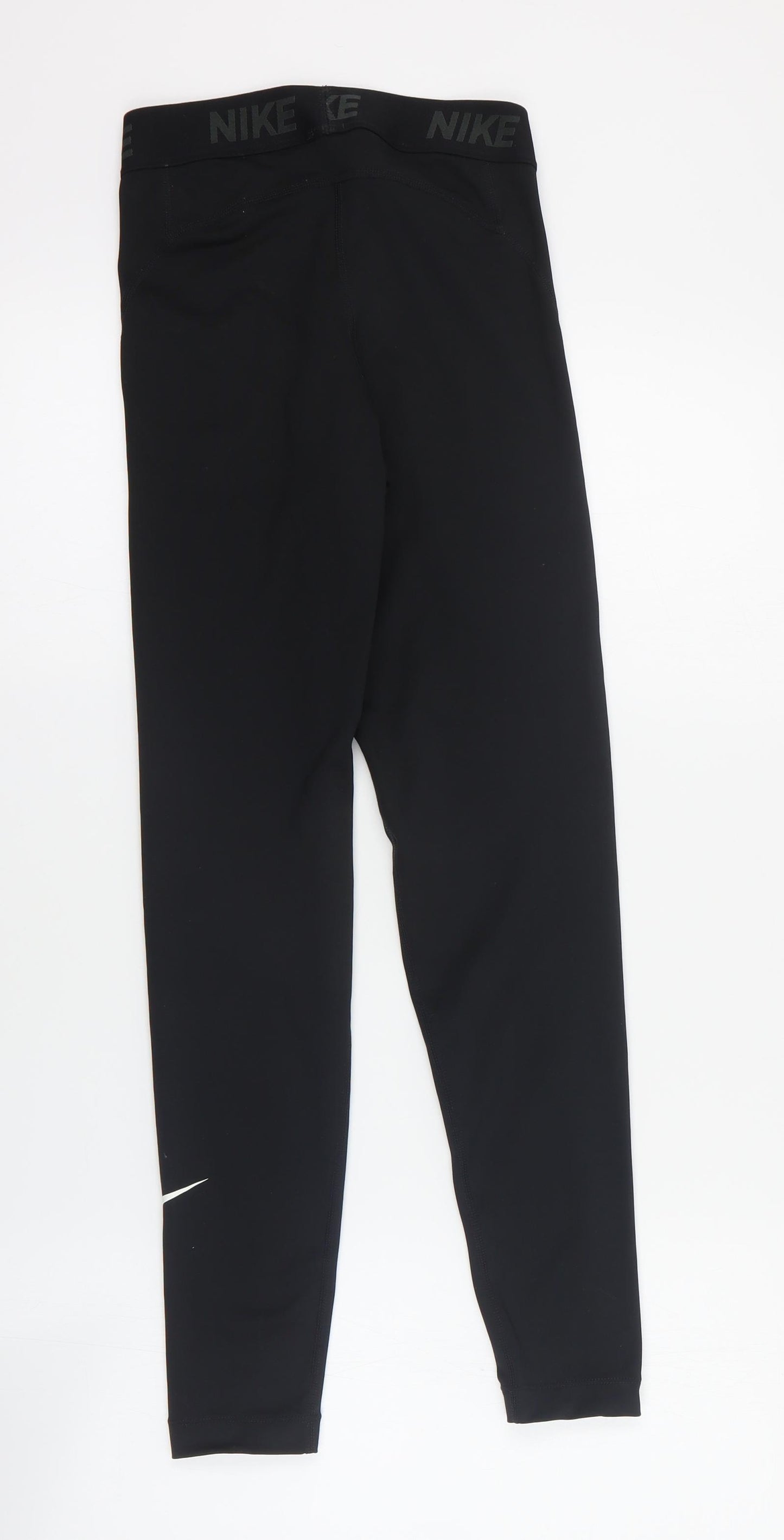Nike Womens Black  Polyester Cropped Leggings Size XS L28 in Regular Pullover