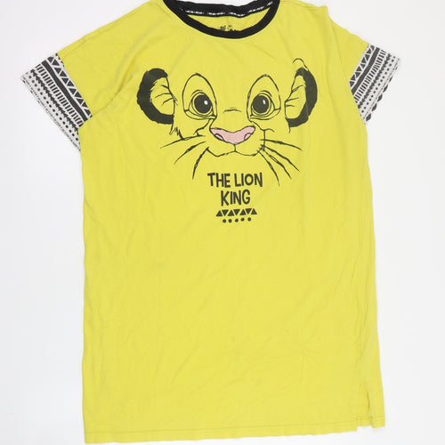 Primark Womens Yellow  100% Cotton Top Dress Size S   - The Lion King