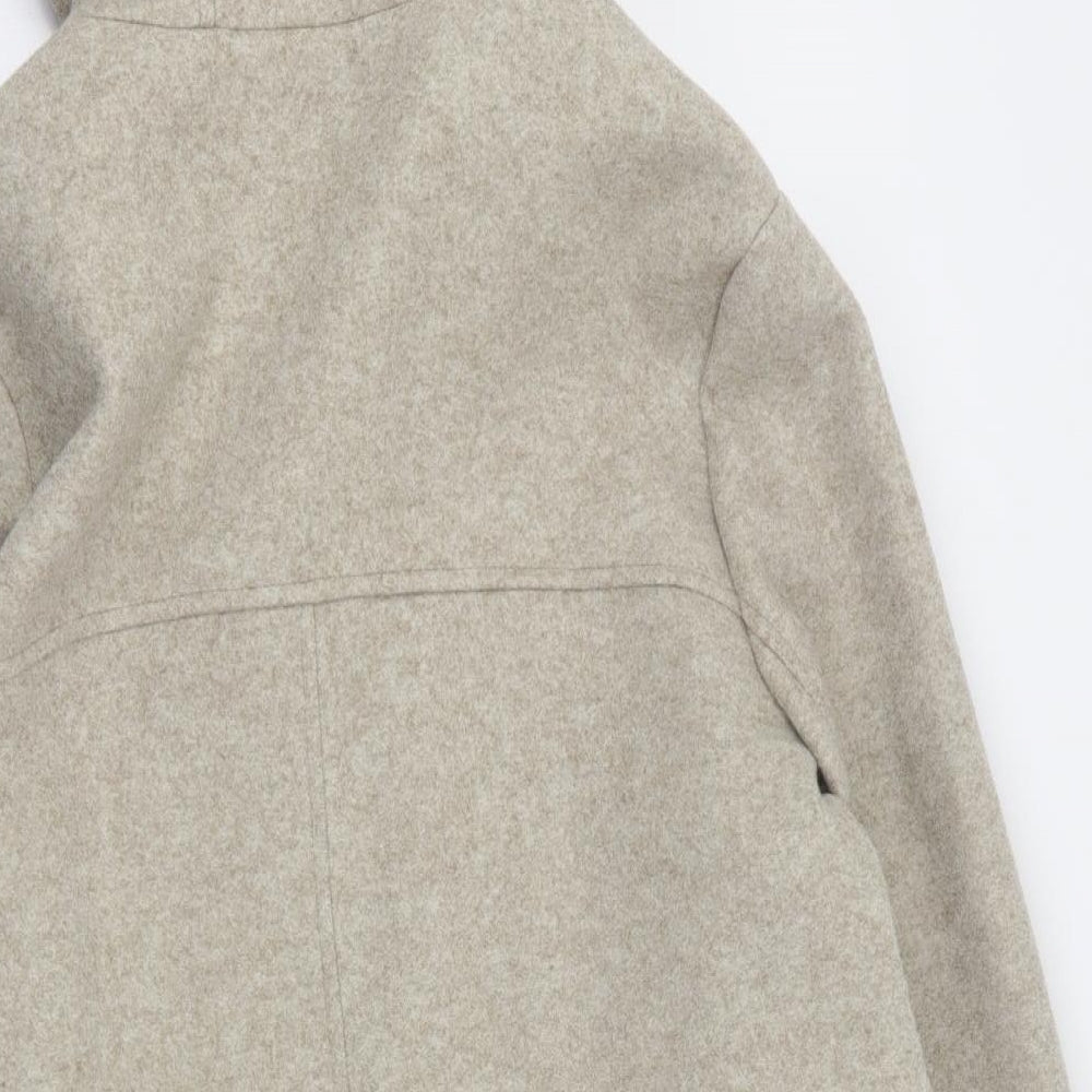 Primark Womens Beige   Pea Coat Coat Size 14  Zip