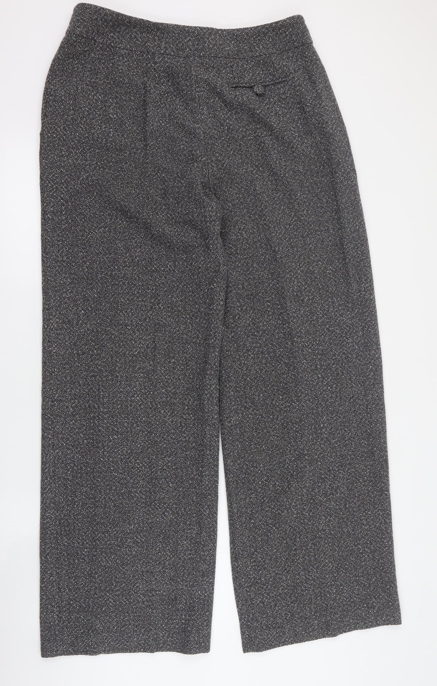 Kaliko Womens Grey  Wool Dress Pants Trousers Size 14 L32 in Regular Zip
