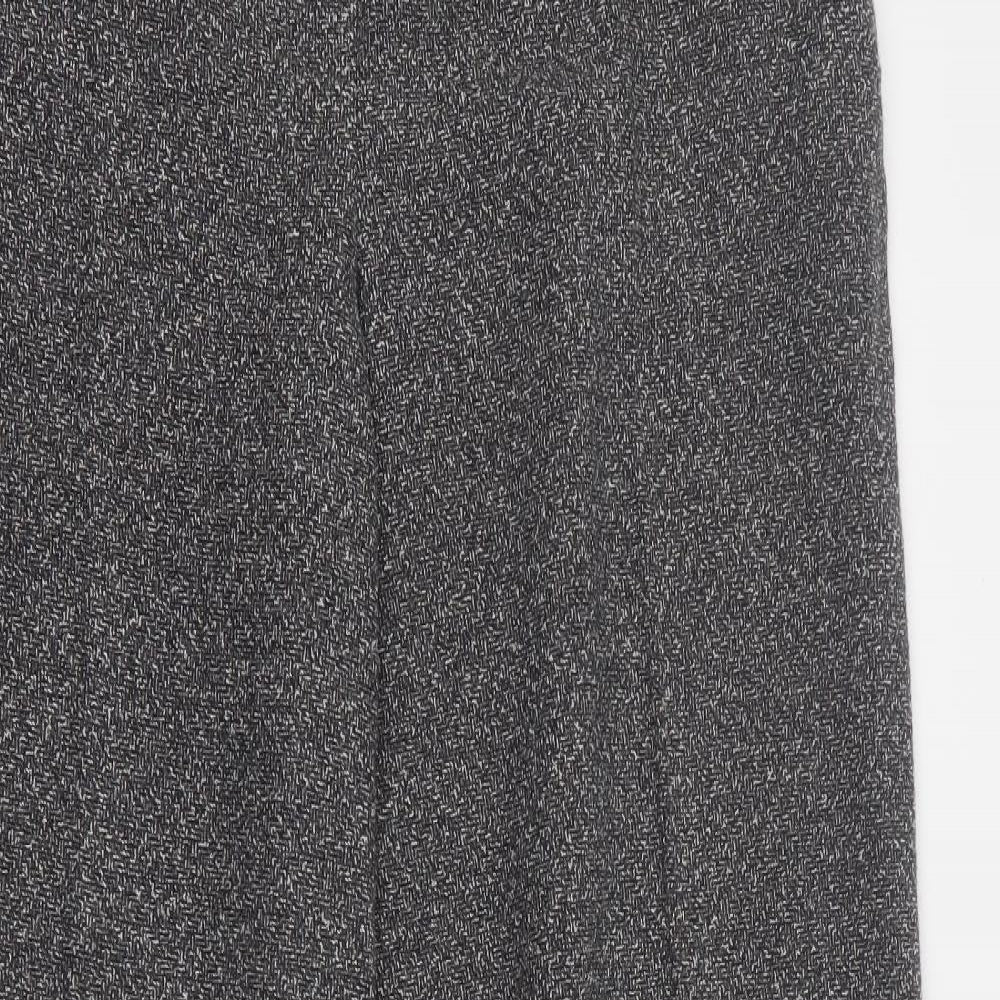 Kaliko Womens Grey  Wool Dress Pants Trousers Size 14 L32 in Regular Zip