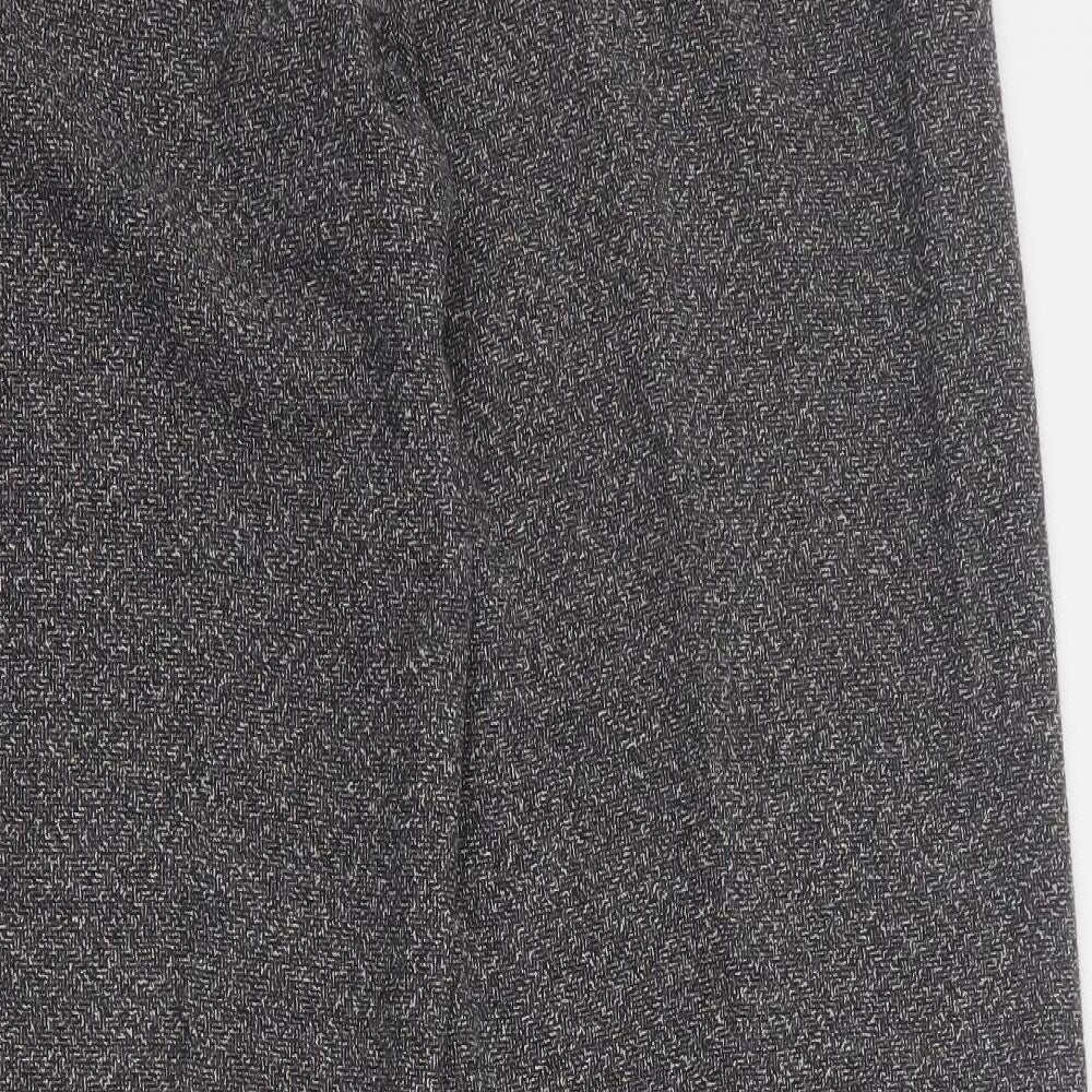 Kaliko Womens Grey  Wool Dress Pants Trousers Size 14 L32 in Regular Zip
