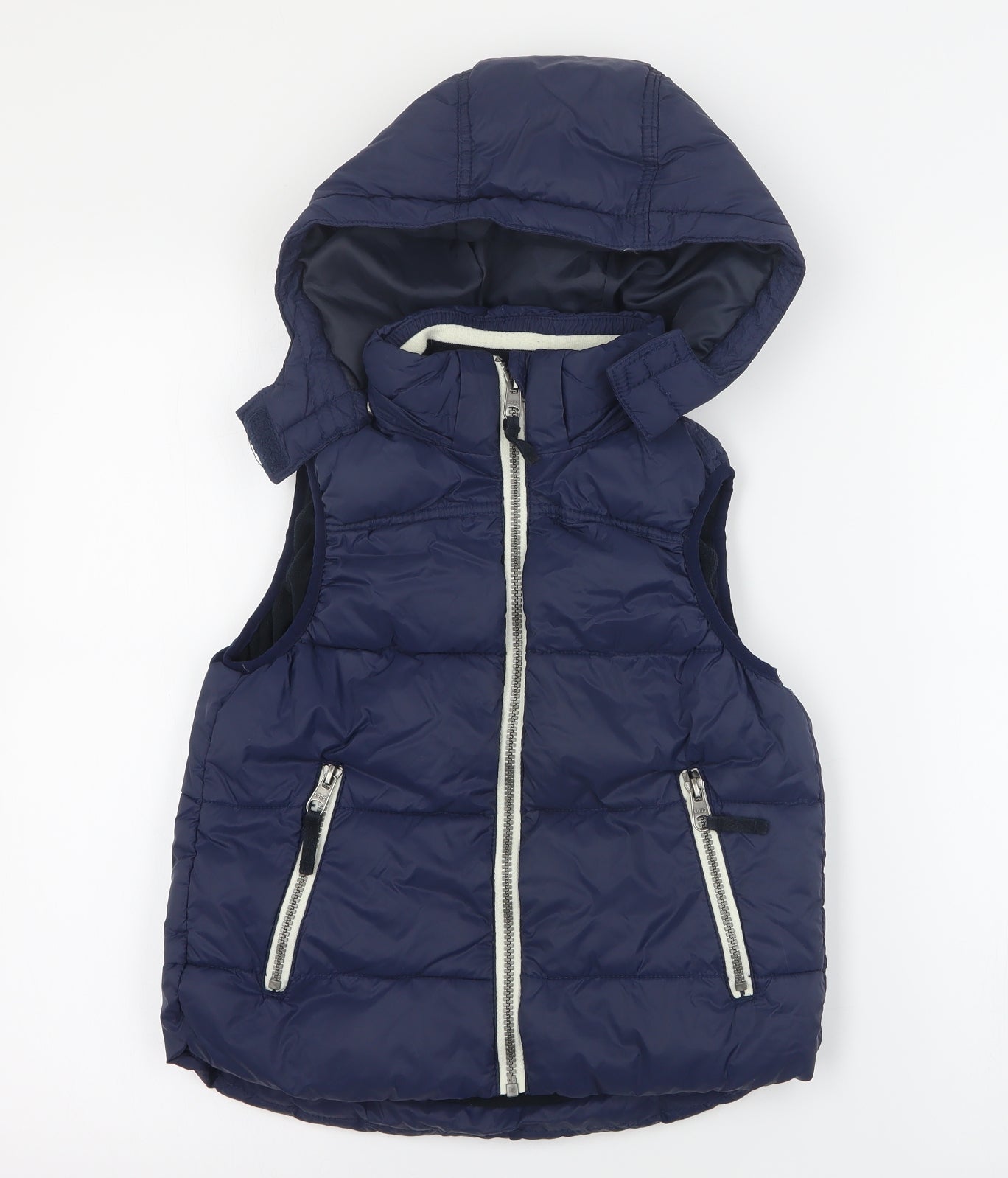 H&M Boys Blue   Gilet Coat Size 9 Years  Zip