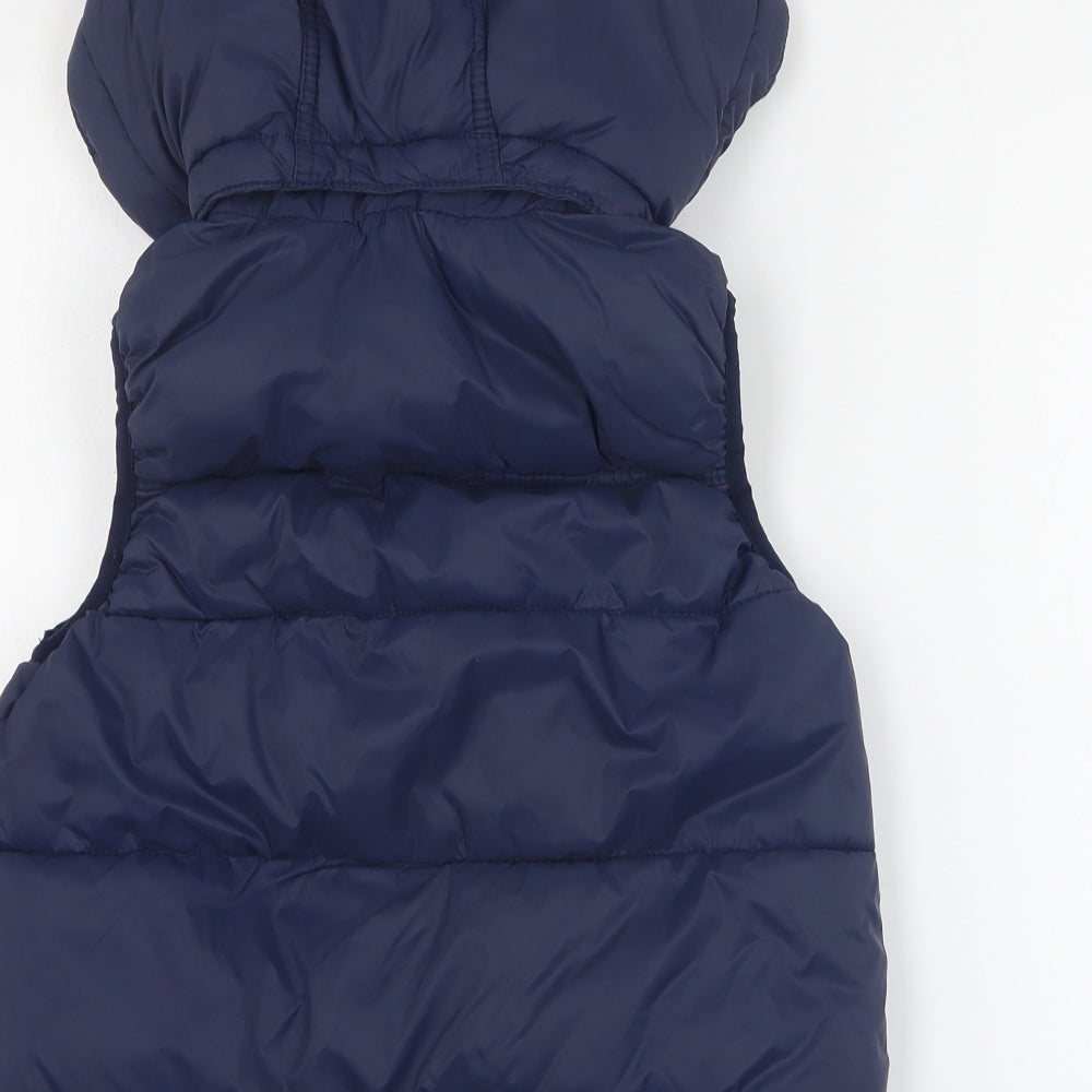 H&M Boys Blue   Gilet Coat Size 9 Years  Zip