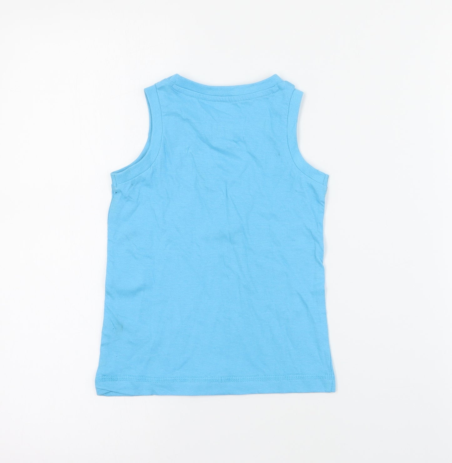 Pep & Co Boys Blue  100% Cotton Basic Tank Size 2-3 Years Crew Neck Pullover