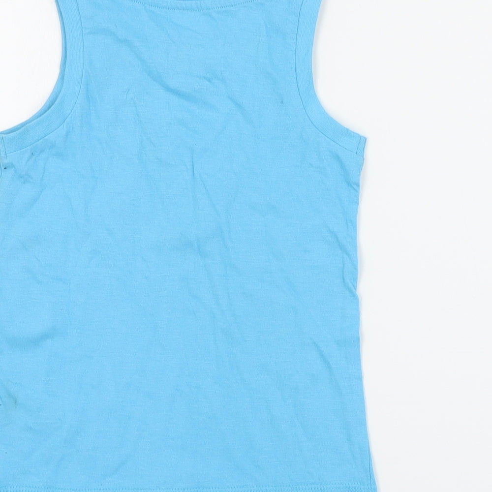 Pep & Co Boys Blue  100% Cotton Basic Tank Size 2-3 Years Crew Neck Pullover
