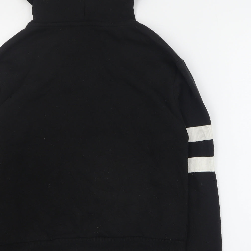 New Look Girls Black  Polyester Pullover Hoodie Size 10-11 Years  Pullover