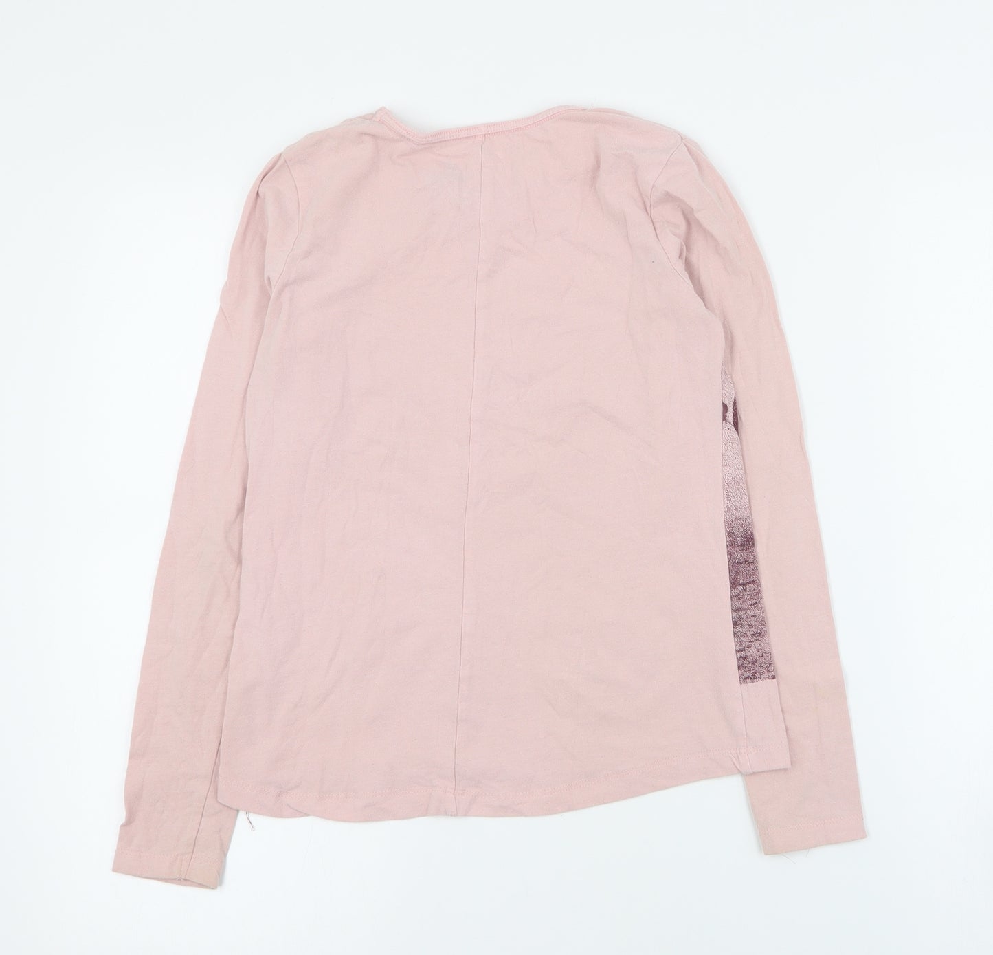 Pepperts Girls Pink  Cotton Basic T-Shirt Size 11-12 Years Round Neck Pullover