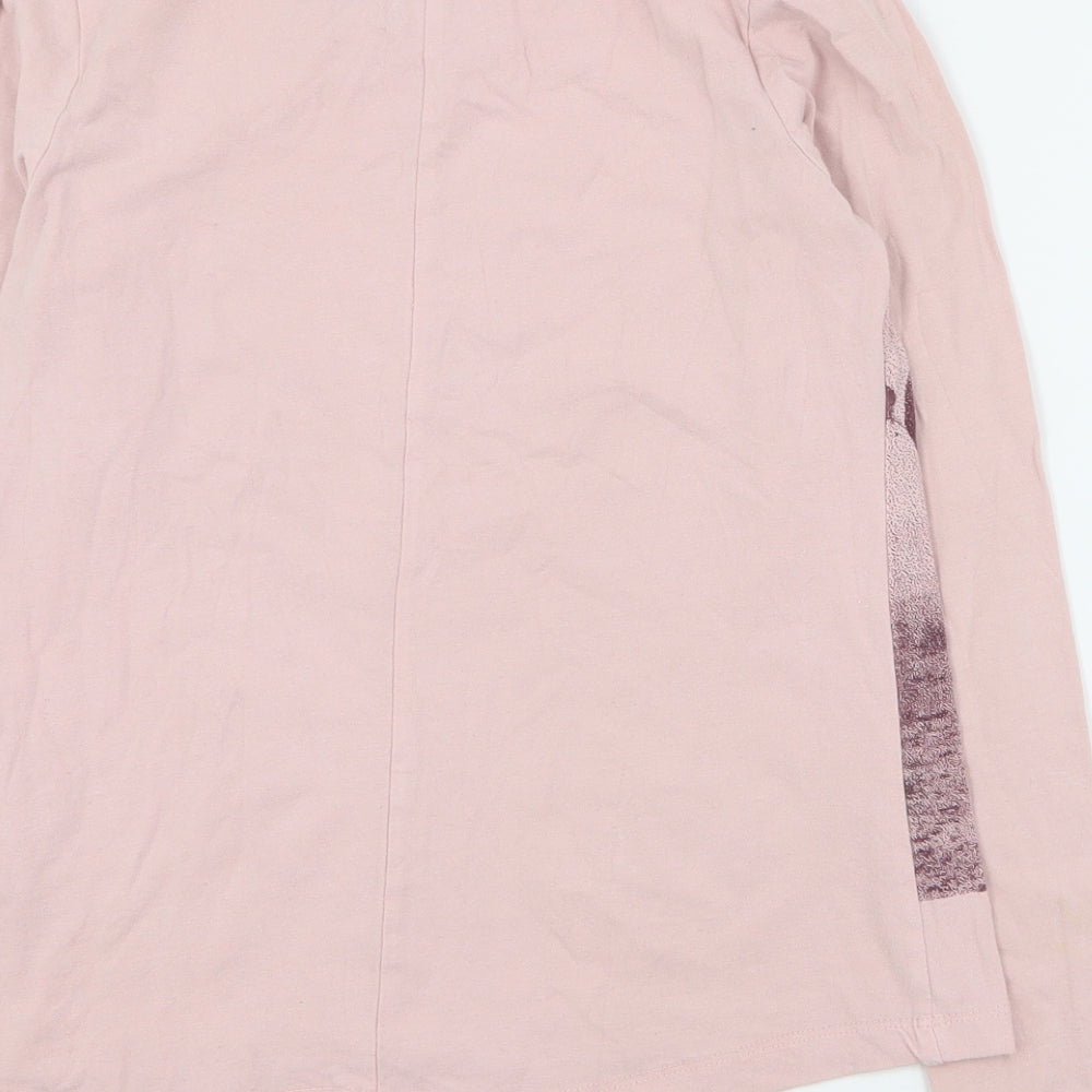 Pepperts Girls Pink  Cotton Basic T-Shirt Size 11-12 Years Round Neck Pullover