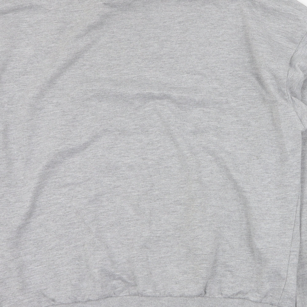 New Look Womens Grey Mock Neck  Polyester Pullover Jumper Size M
