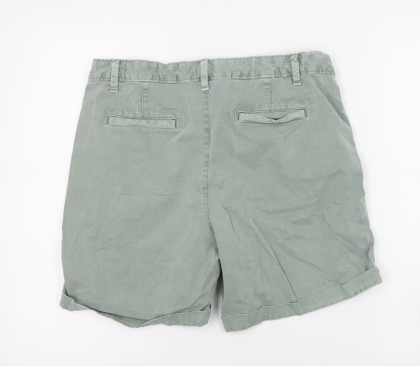Gap Womens Green  Cotton Chino Shorts Size 8 L6 in Regular Zip