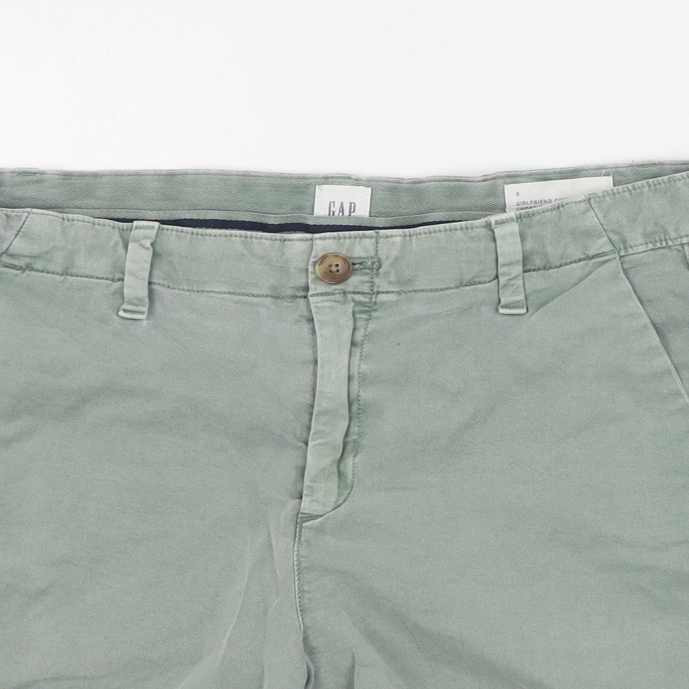 Gap Womens Green  Cotton Chino Shorts Size 8 L6 in Regular Zip
