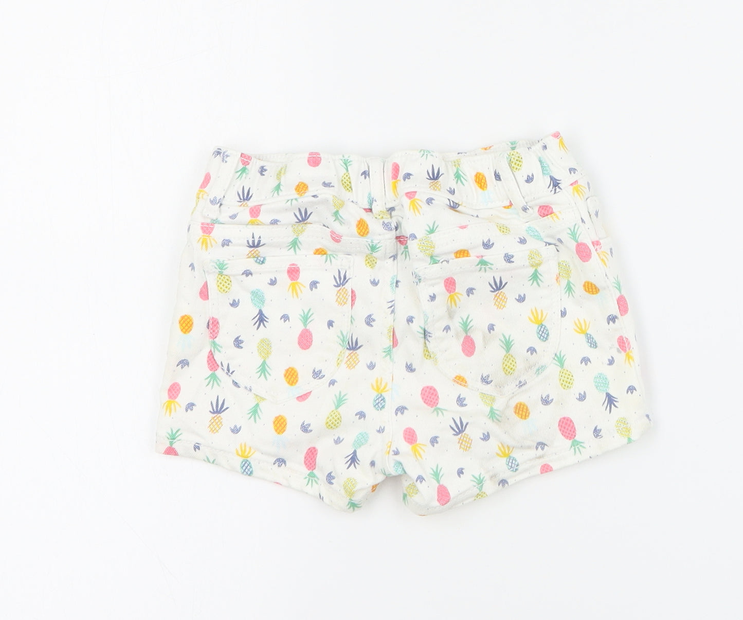 Gap Girls Ivory  Cotton Cut-Off Shorts Size 4 Years  Regular Snap - Fruit