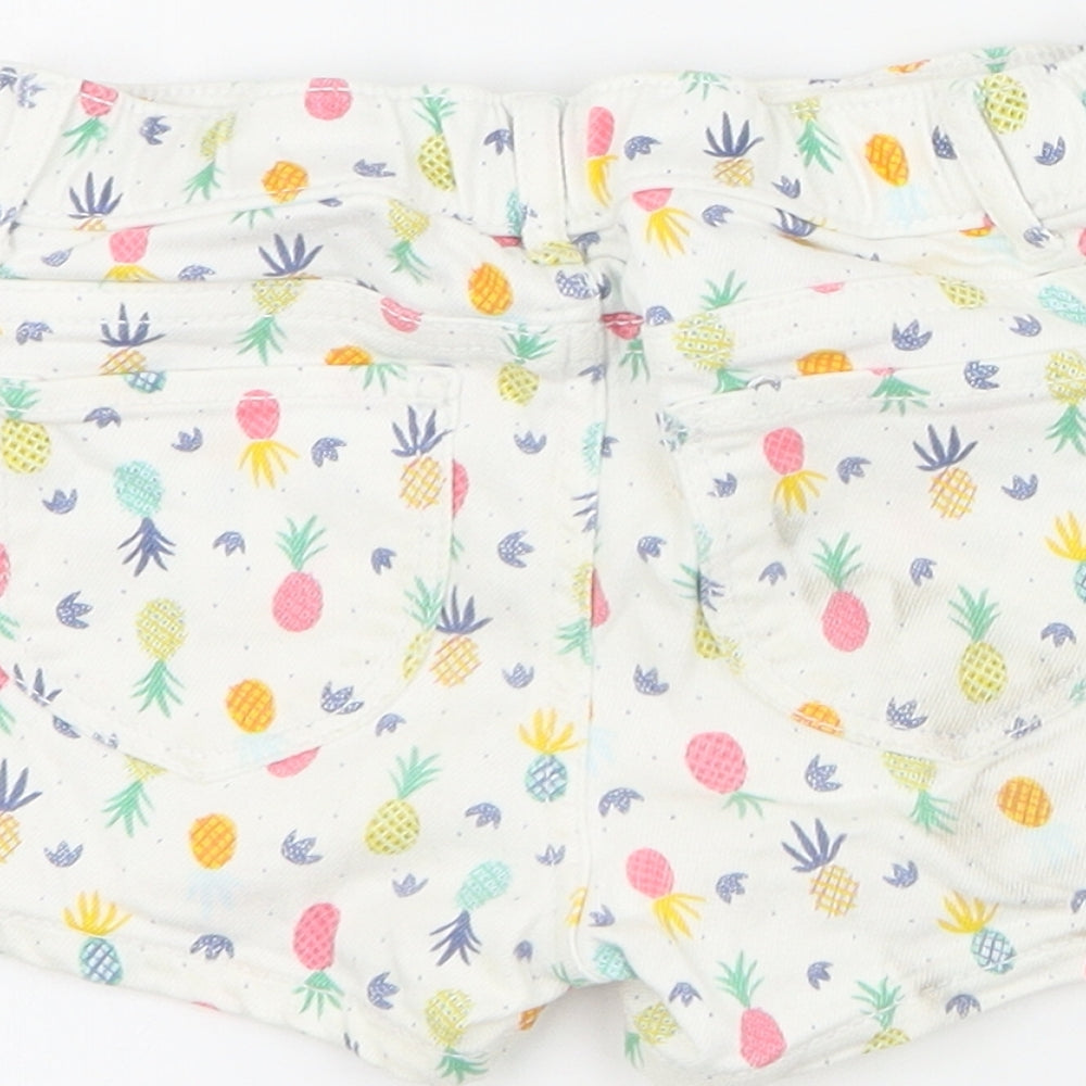 Gap Girls Ivory  Cotton Cut-Off Shorts Size 4 Years  Regular Snap - Fruit