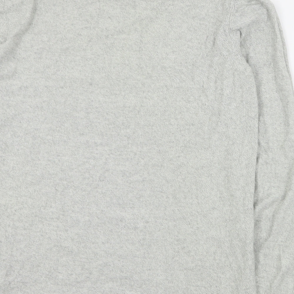 JACK & JONES Mens Grey Round Neck  Cotton Pullover Jumper Size M