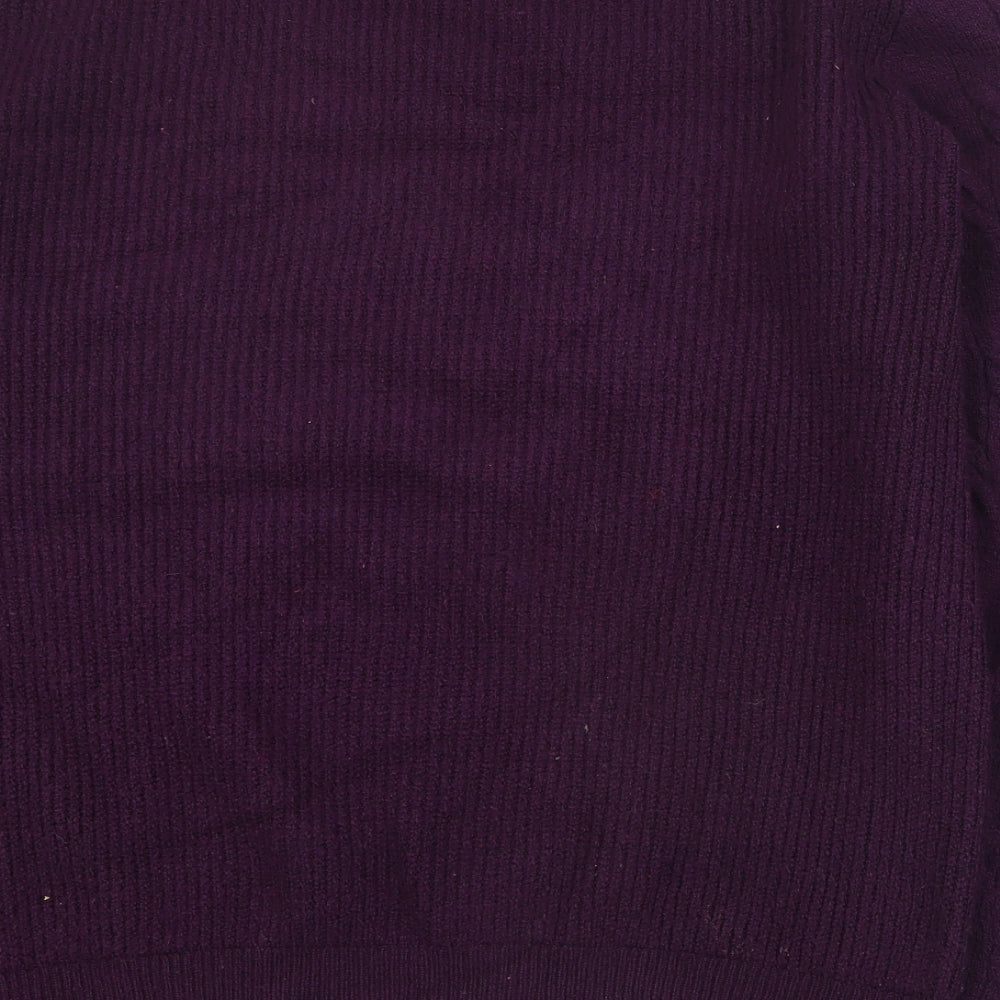 Marks and Spencer Mens Purple Round Neck  Polyimide Pullover Jumper Size L