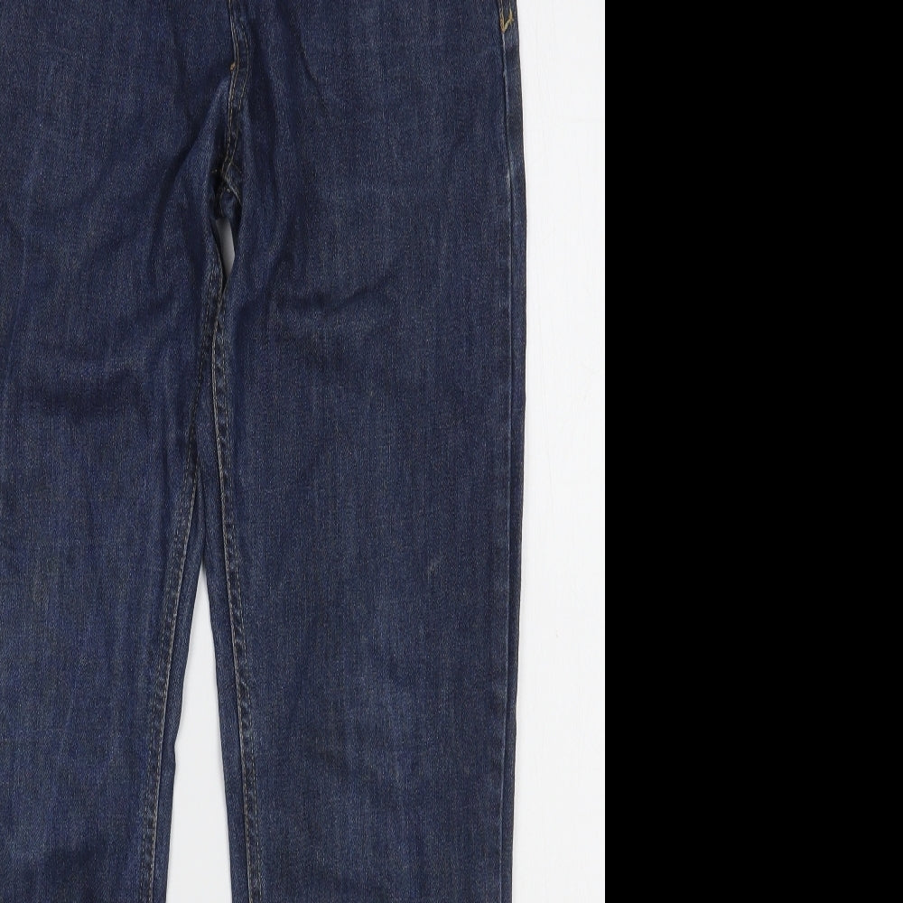 George Boys Blue  100% Cotton Straight Jeans Size 11-12 Years  Regular Zip