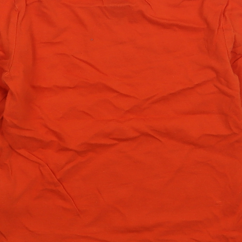 F&F Boys Orange  Cotton Basic T-Shirt Size 4-5 Years Round Neck Pullover