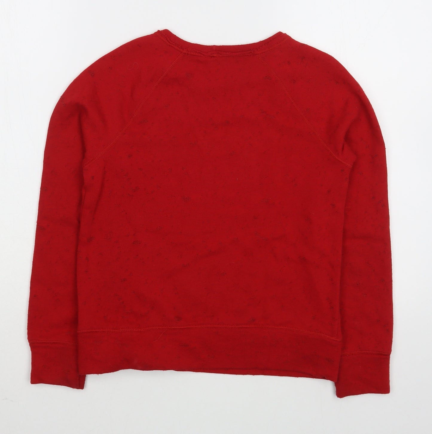 Sisley Girls Red  Cotton Pullover Sweatshirt Size 12-13 Years  Pullover