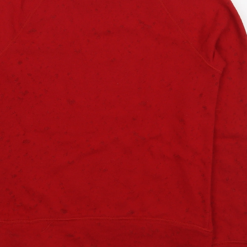 Sisley Girls Red  Cotton Pullover Sweatshirt Size 12-13 Years  Pullover