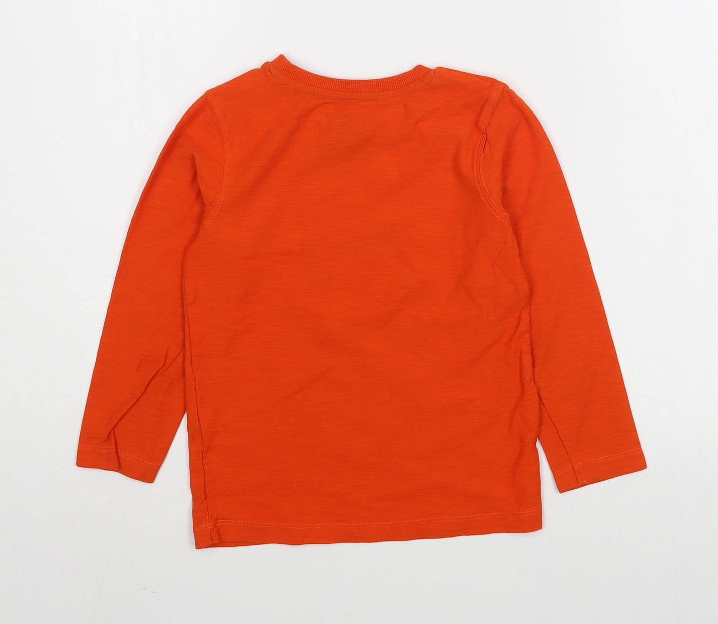 Matalan Boys Orange  100% Cotton Basic T-Shirt Size 5 Years Round Neck Pullover