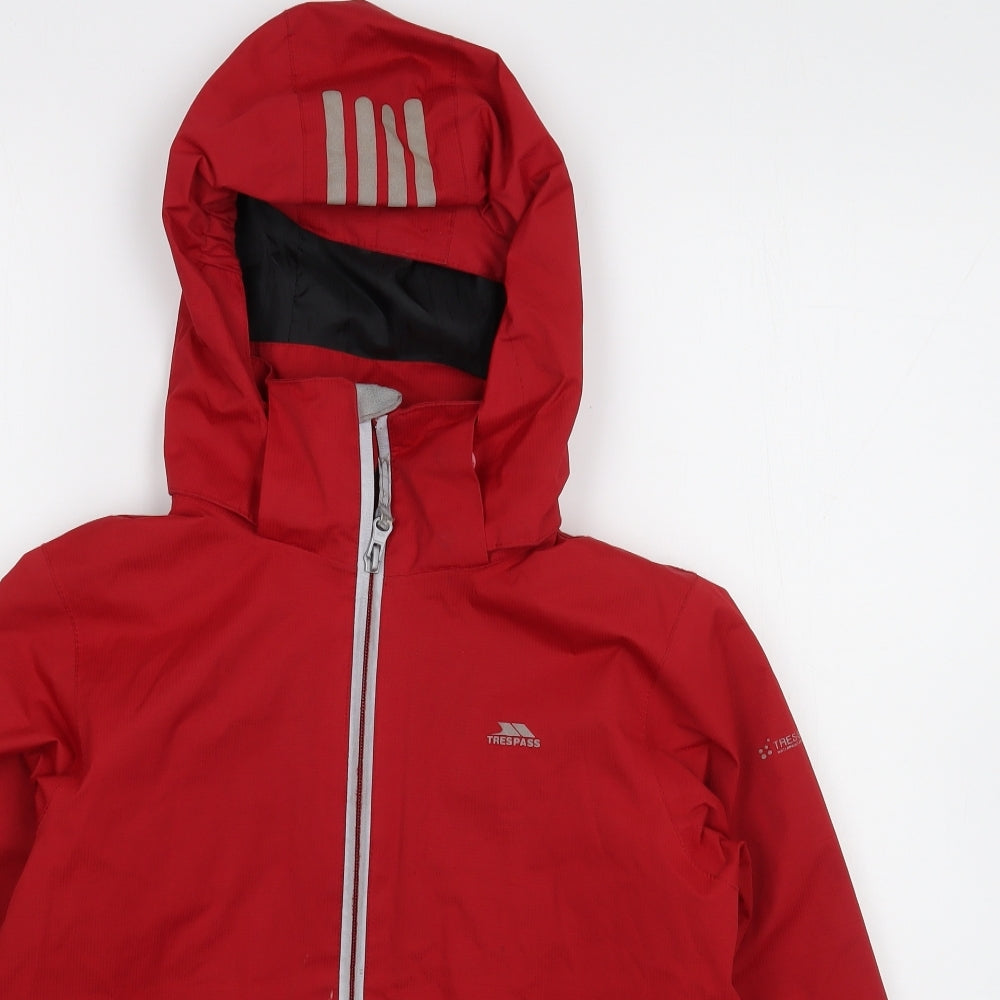 Trespass Boys Red   Rain Coat Coat Size 9-10 Years  Zip
