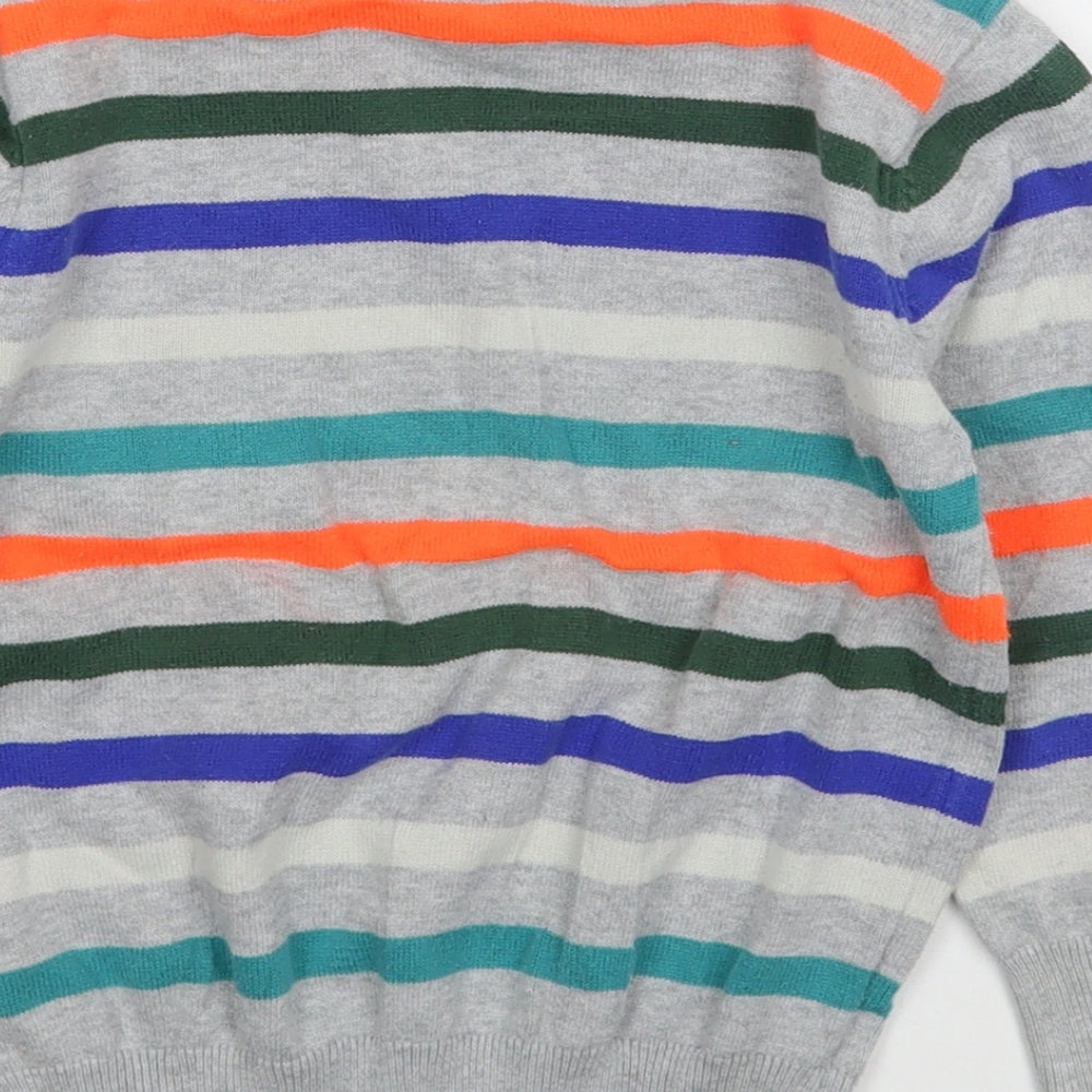 George Boys Gold Round Neck Striped Cotton Pullover Jumper Size 3-4 Years  Pullover