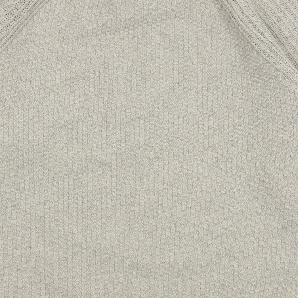 Mantaray Mens Beige Round Neck  Cotton Pullover Jumper Size L