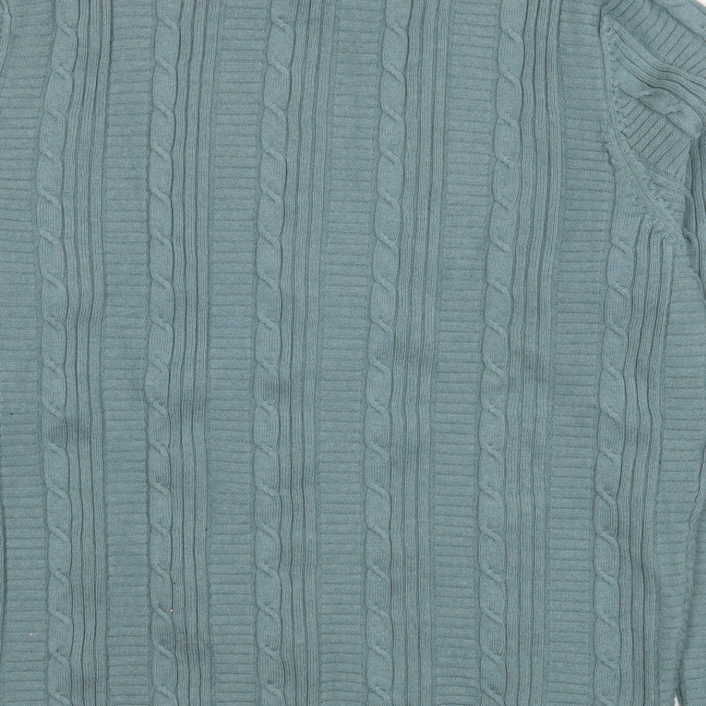Farah Mens Green Round Neck  Cotton Pullover Jumper Size XL
