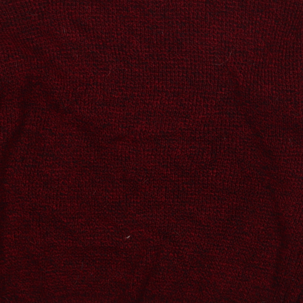 Dunnes Stores Womens Red Round Neck  Acrylic Pullover Jumper Size M