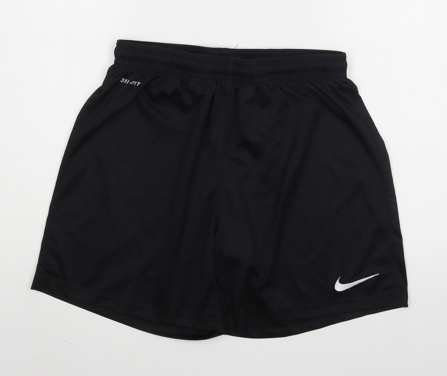 Nike Mens Black  Polyester Sweat Shorts Size M L7 in Regular Tie
