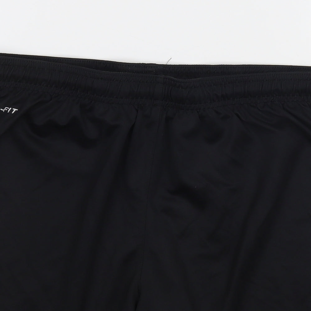 Nike Mens Black  Polyester Sweat Shorts Size M L7 in Regular Tie
