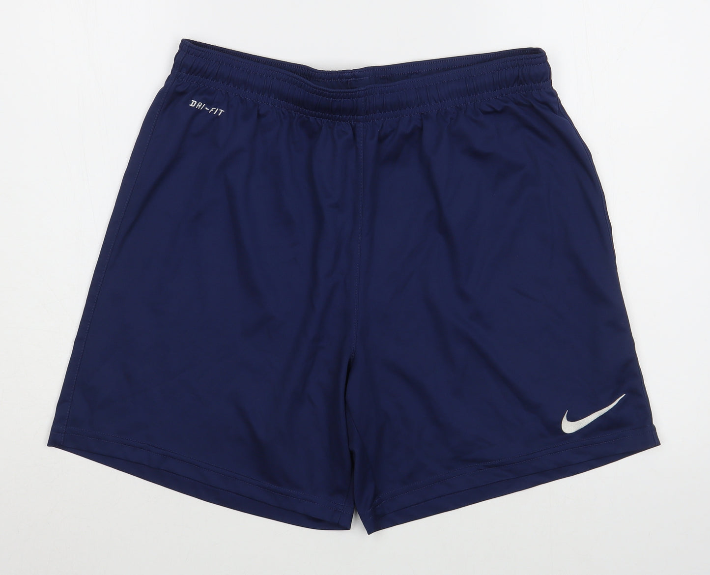 Nike Mens Blue  Polyester Sweat Shorts Size M L6 in Regular Tie