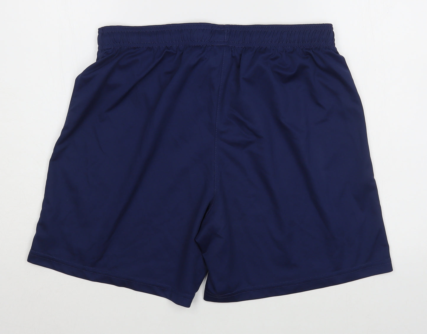 Nike Mens Blue  Polyester Sweat Shorts Size M L6 in Regular Tie