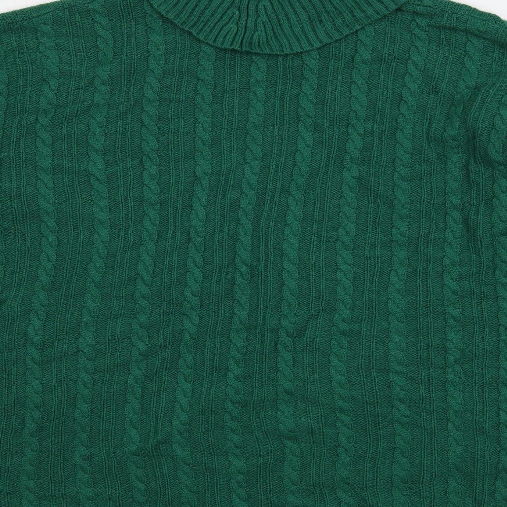 TU Womens Green Roll Neck  Acrylic Pullover Jumper Size 20