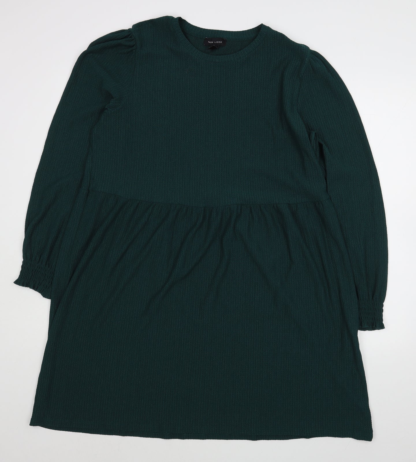 New Look Womens Green  Polyester Fit & Flare  Size 18  Scoop Neck Pullover