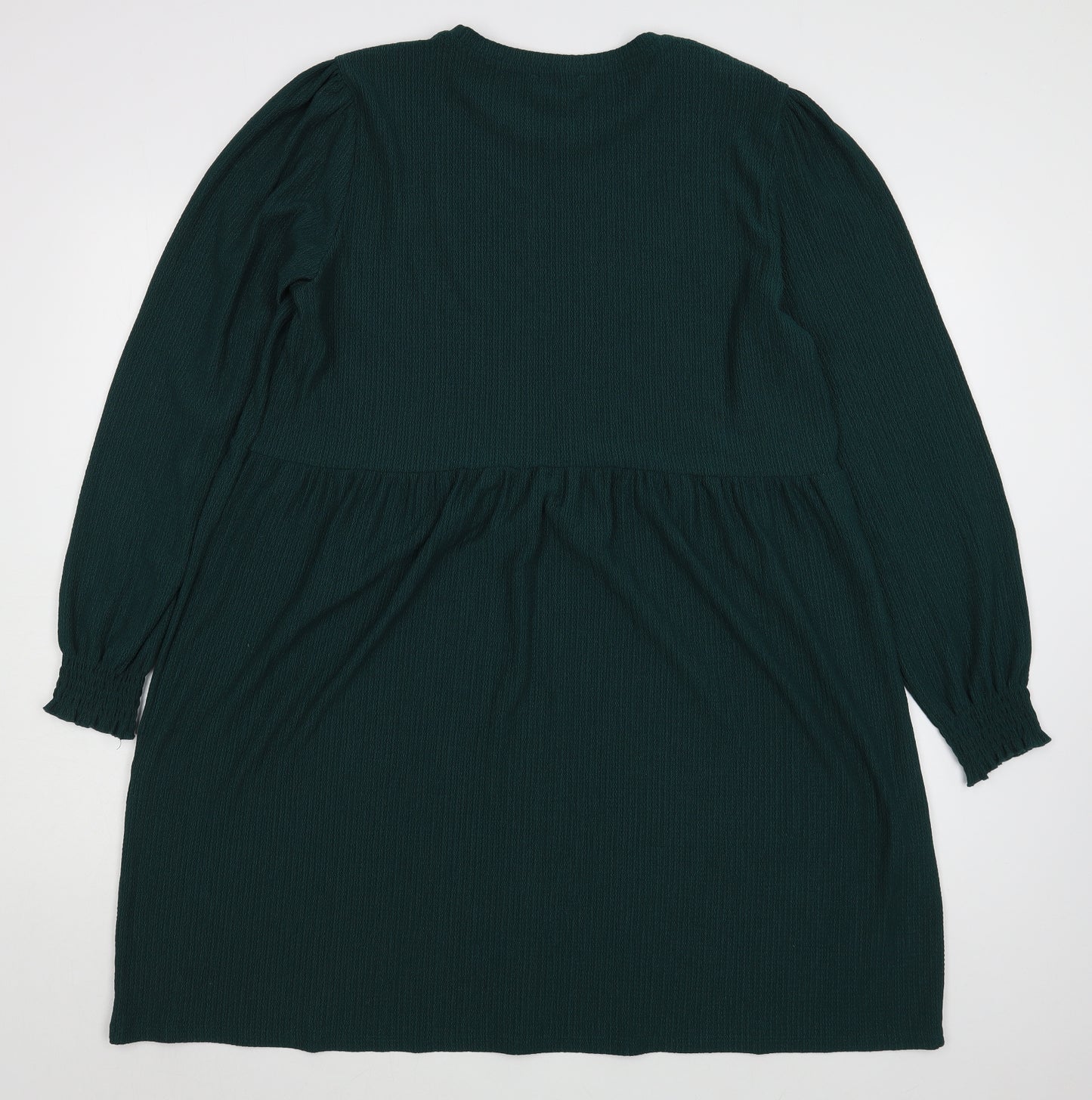 New Look Womens Green  Polyester Fit & Flare  Size 18  Scoop Neck Pullover