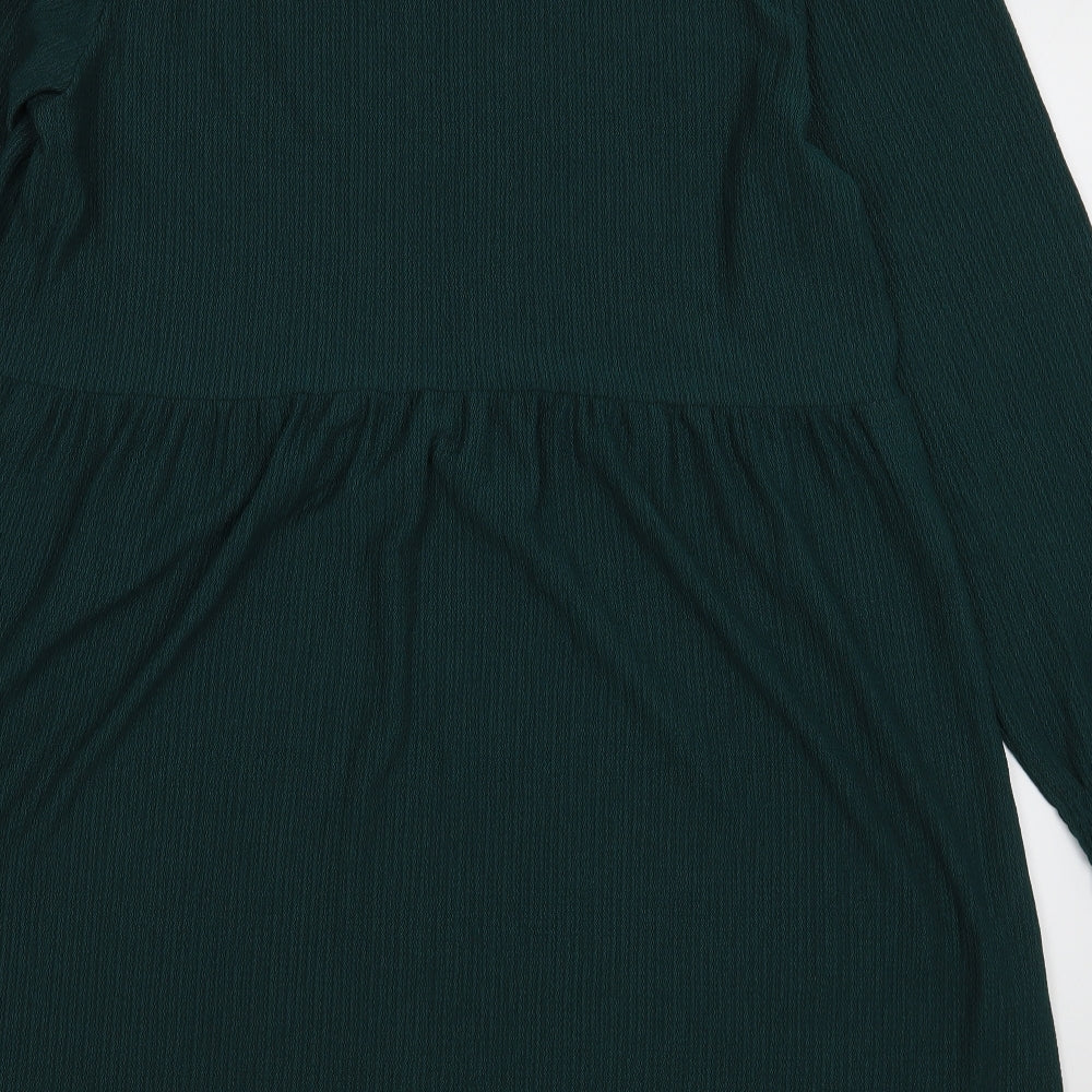 New Look Womens Green  Polyester Fit & Flare  Size 18  Scoop Neck Pullover