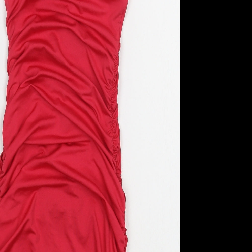 Oh Polly Womens Pink  Polyester Bodycon  Size 4  Sweetheart Pullover