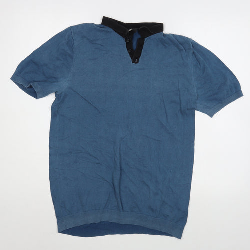 ASOS Mens Blue  Cotton  Polo Size M Collared Pullover