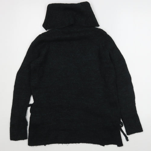 Matalan Womens Green Roll Neck  Acrylic Pullover Jumper Size S