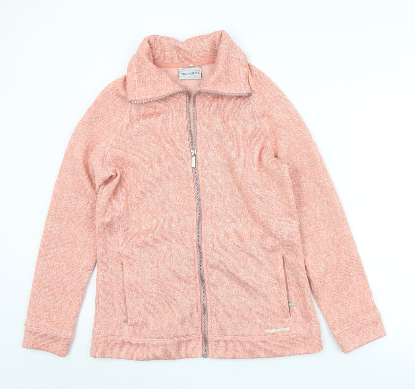 Craghoppers Womens Pink Collared  Polyester Full Zip Jumper Size 14